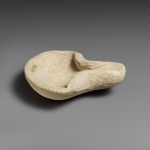 Limestone saucer lamp