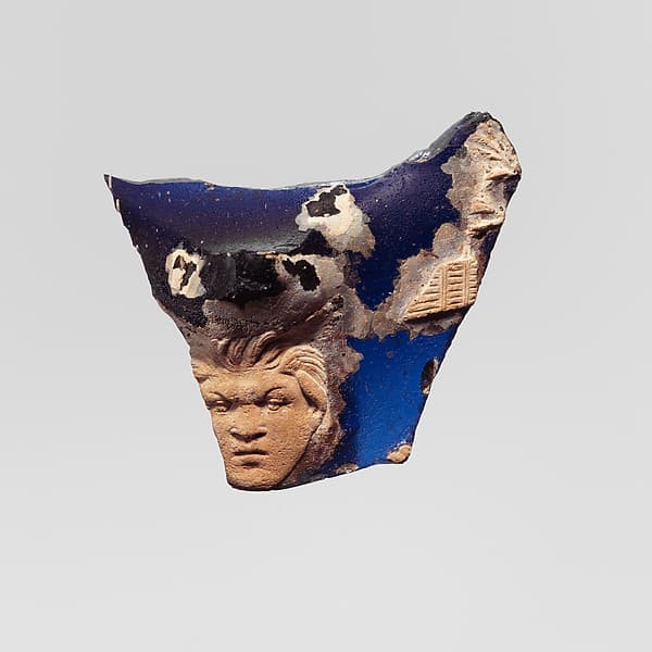 Glass cameo cup (scyphus) fragment