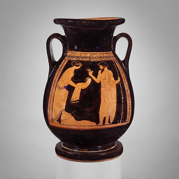 Terracotta pelike (jar), by Nausicaä Painter