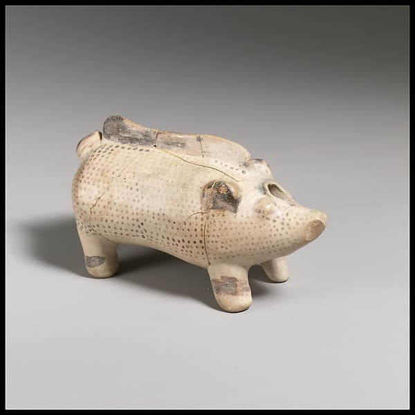 Terracotta vase in the form of a pig