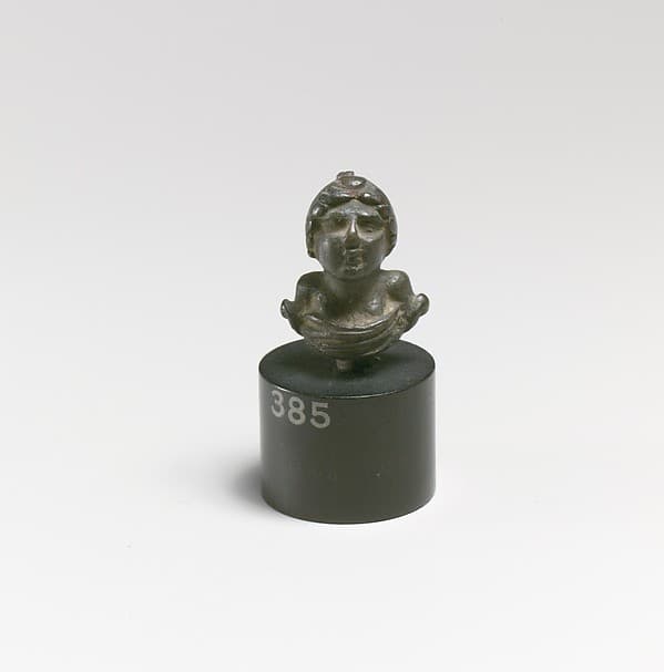Bronze portrait bust of a girl