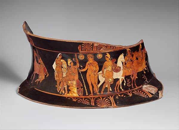 Fragment of a terracotta volute-krater, by Baltimore Painter