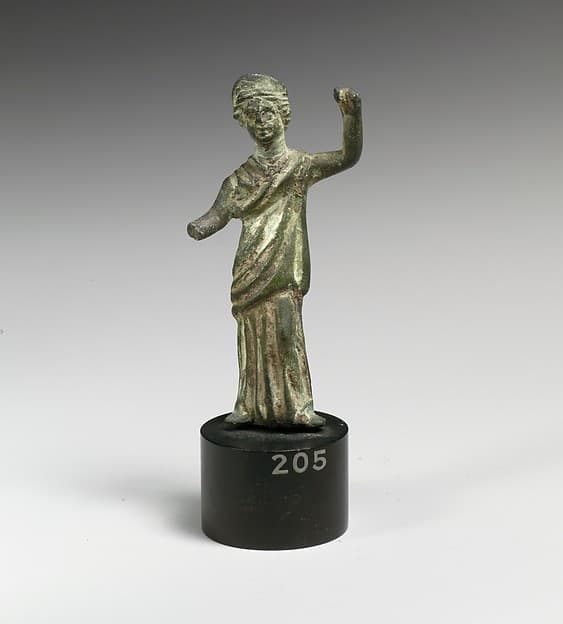 Bronze statuette of a goddess