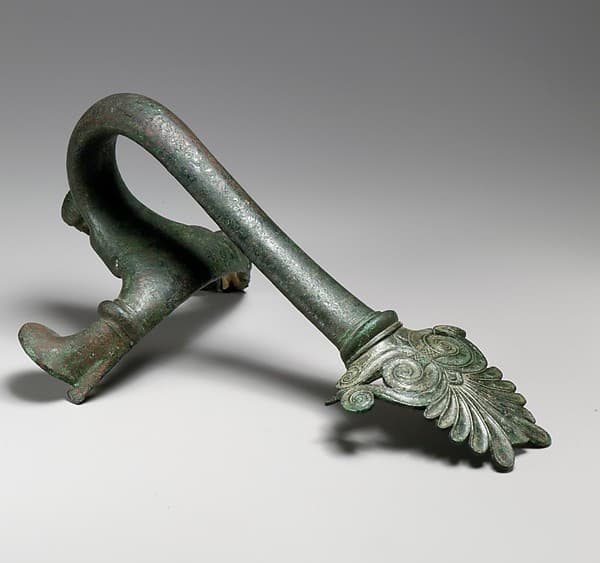 Bronze handle of a hydria (water jar)