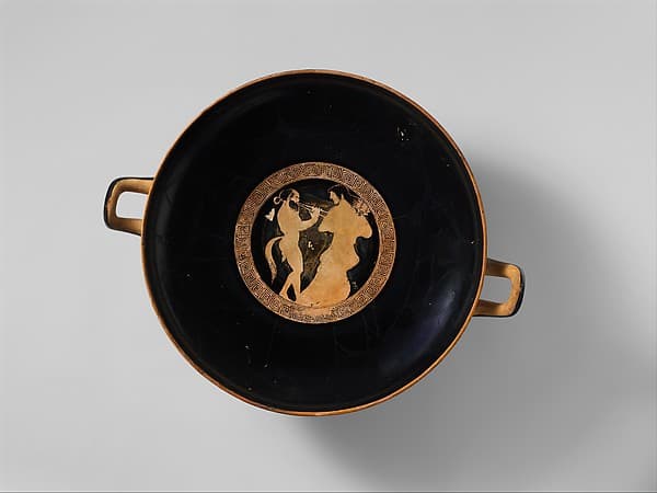 Terracotta kylix (drinking cup), by Hieron