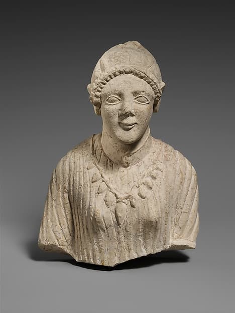 Limestone upper body of a woman