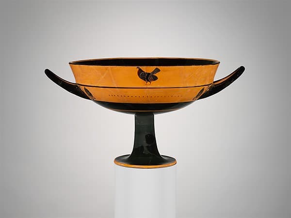 Terracotta kylix: lip-cup (drinking cup), by Tleson