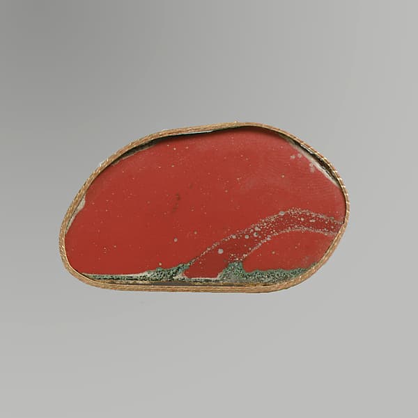 Glass monochrome inlay fragment