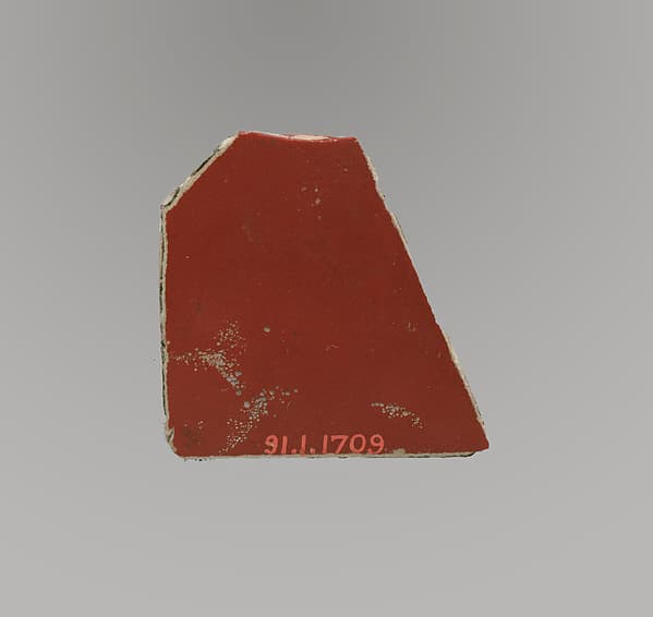 Glass monochrome inlay fragment