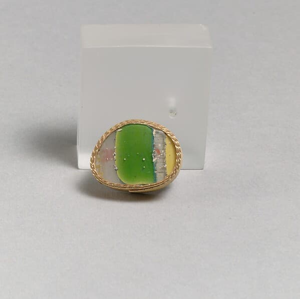 Glass striped mosaic fragment