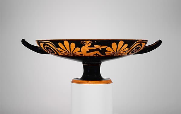 Terracotta kylix (drinking cup), by Palmette Eye-cups