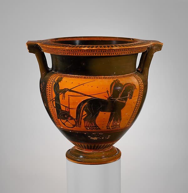Terracotta column-krater (bowl for mixing wine and water)