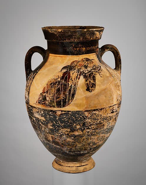 Terracotta amphora (jar), by The Horse-Head Amphorae