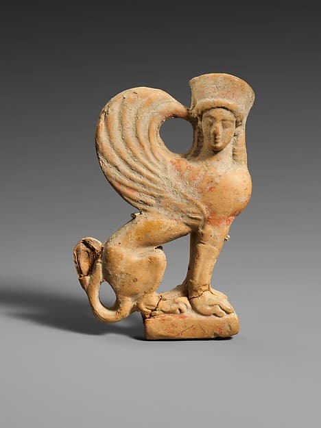 Terracotta relief of a sphinx