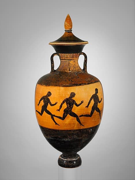 Terracotta Panathenaic prize amphora, by Kittos Group