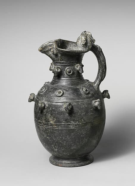 Terracotta trefoil oinochoe (jug)