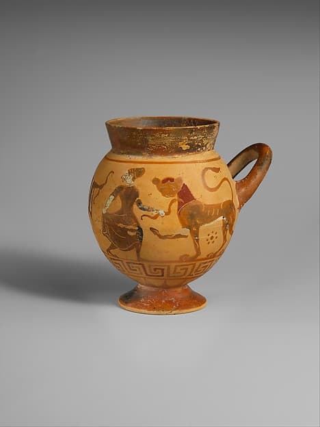 Terracotta globular cup, by Tityos Painter