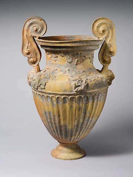 Terracotta volute-krater (bowl for mixing wine and water), by Bolsena Group