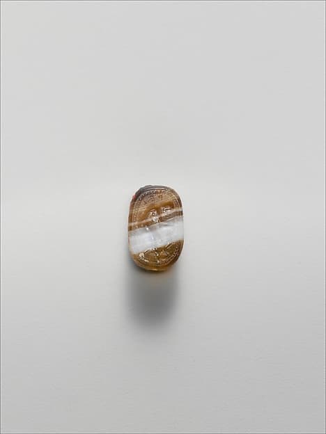 Banded agate scarab
