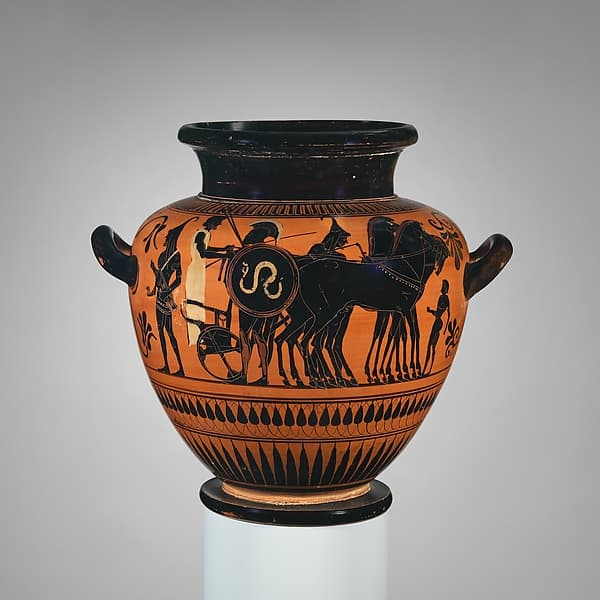 Terracotta stamnos (jar), by Painter of London B 343