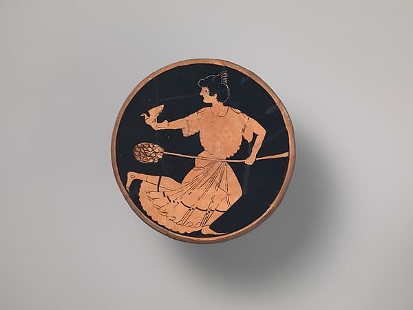 Terracotta kylix (drinking cup), by Poseidon Painter