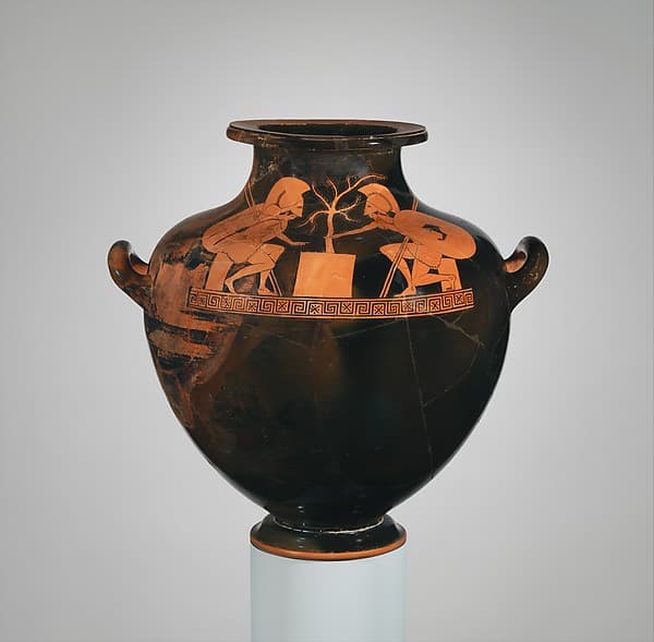 Terracotta hydria: kalpis (water jar), by Berlin Painter
