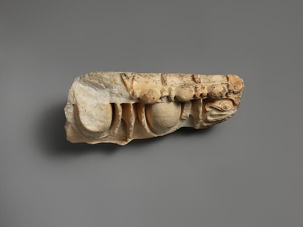 Marble architectural fragment