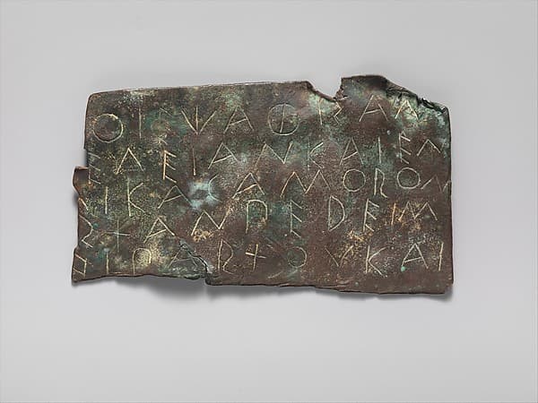 Bronze fragment of an inscription