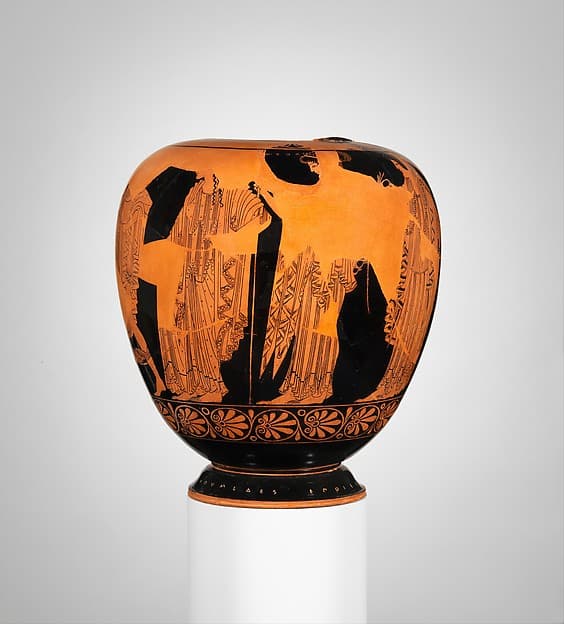 Terracotta oinochoe (jug), by Euthymides, Potter