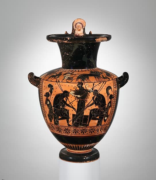 Terracotta hydria (water jar), by Leagros Group