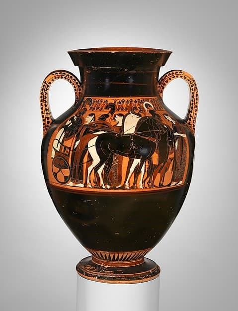 Terracotta amphora (jar), by Swing Painter