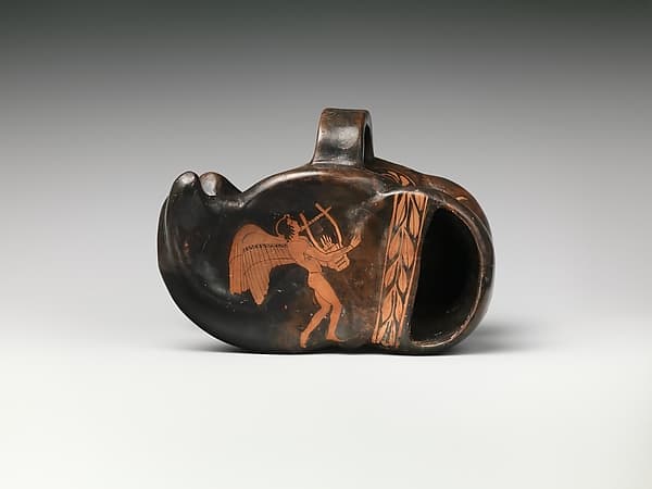 Terracotta vase in the form of an astragal (knucklebone), by Painter of London D 12