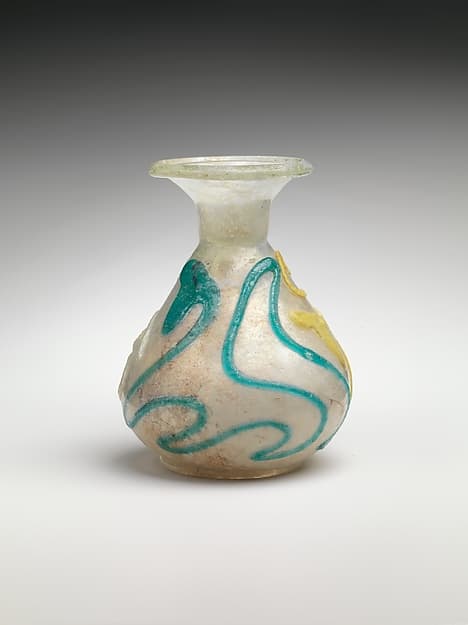 Glass snake-thread dropper flask