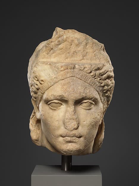 Over-life-sized marble portrait, probably of the empress Sabina