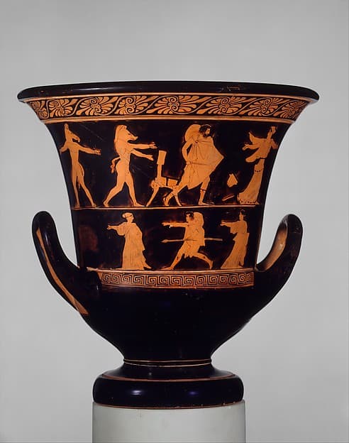 Terracotta calyx-krater (bowl for mixing wine and water), by Persephone Painter