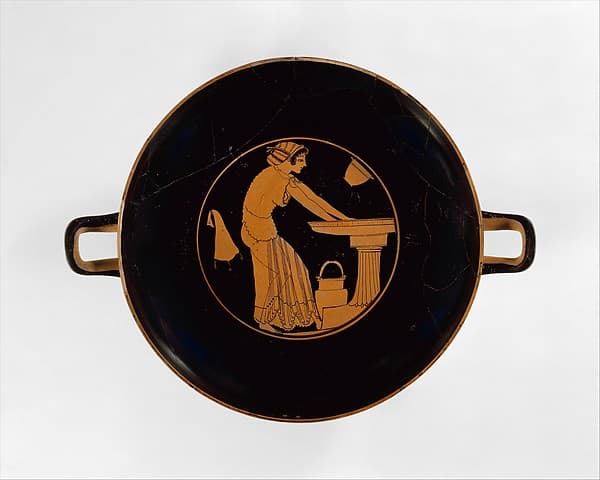 Terracotta kylix (drinking cup), by Douris
