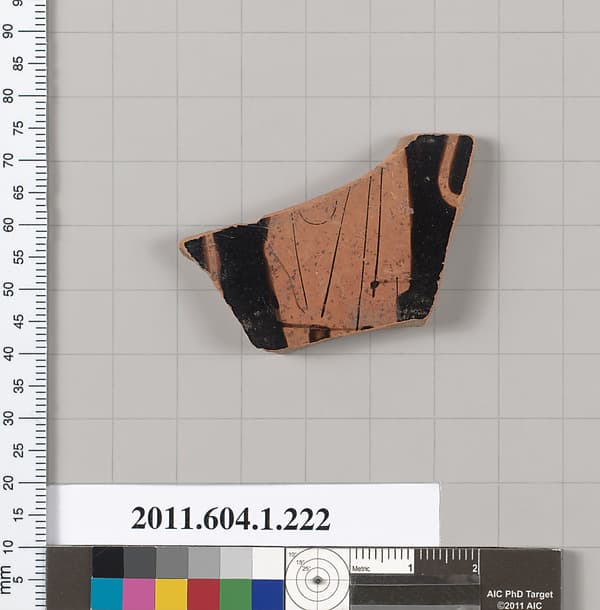 Terracotta fragment of a kylix (drinking cup), by Painter of Brussels R 330