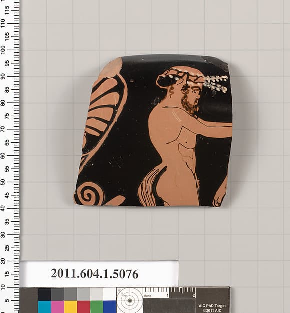 Terracotta rim fragment of a kylix (drinking cup)