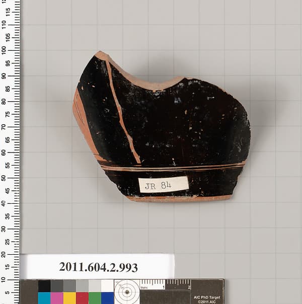 Terracotta fragment of an oinochoe: olpe (jug)