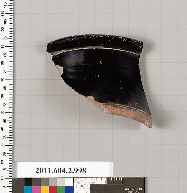 Terracotta fragment of an oinochoe: olpe (jug)