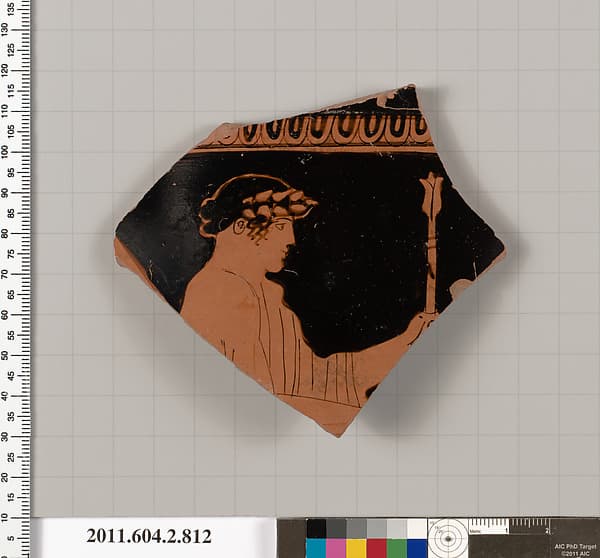 Terracotta fragment of a bell-krater (bowl for mixing wine and water), by Altamura Painter