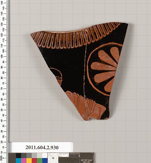 Terracotta fragment of a hydria: kalpis (water jar)