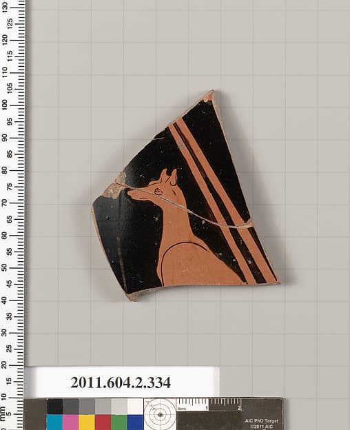 Terracotta fragment of a column-krater (bowl for mixing wine and water)