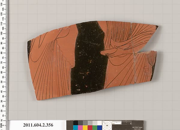 Terracotta fragment of a column-krater (bowl for mixing wine and water)