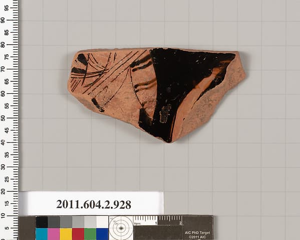 Terracotta fragment of a hydria: kalpis (water jar)