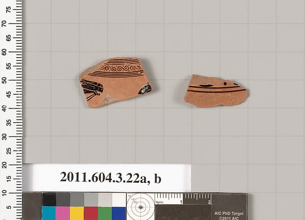 Terracotta fragments of a pyxis (box)
