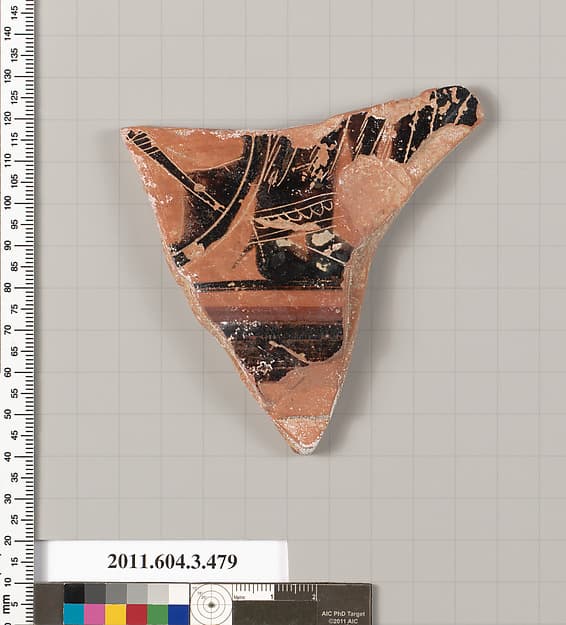Terracotta fragment of a neck-amphora of Panathenaic shape