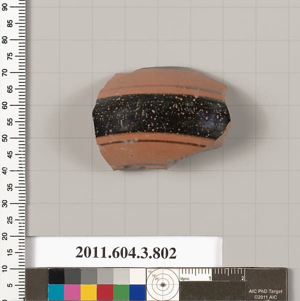 Terracotta fragment of a lydion (perfume jar)?