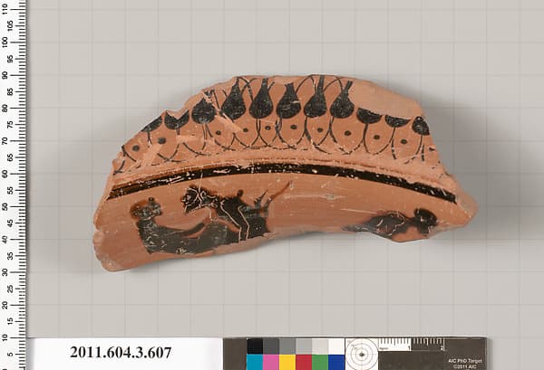 Terracotta fragment of a column-krater (bowl for mixing wine and water)