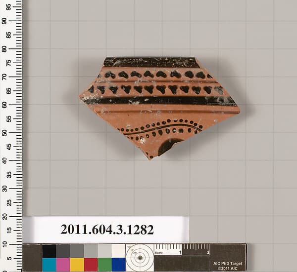 Terracotta rim fragment of a skyphos (deep drinking cup)